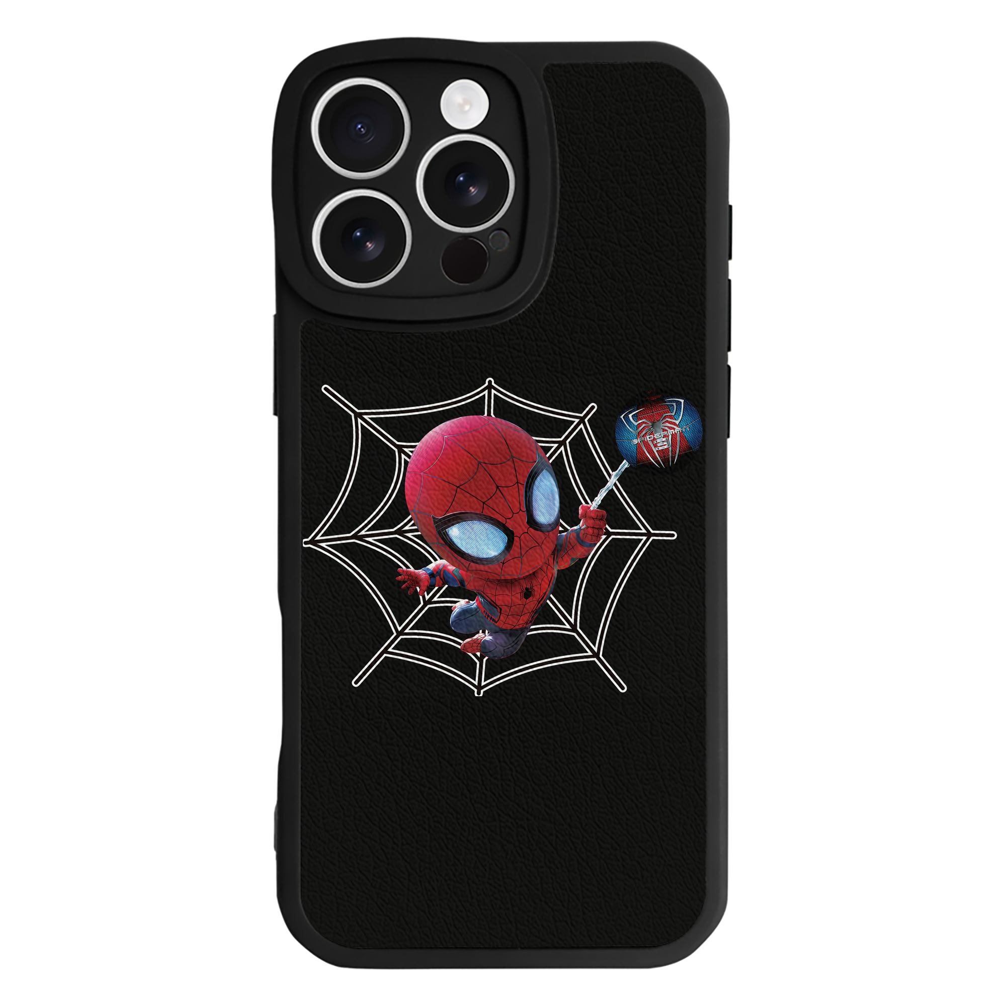 Spider Man スパイダーマン 【iPhone 16シリーズ対応】シリコンスマホケース（レザー調） 材質：シリコン